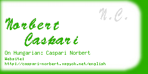 norbert caspari business card